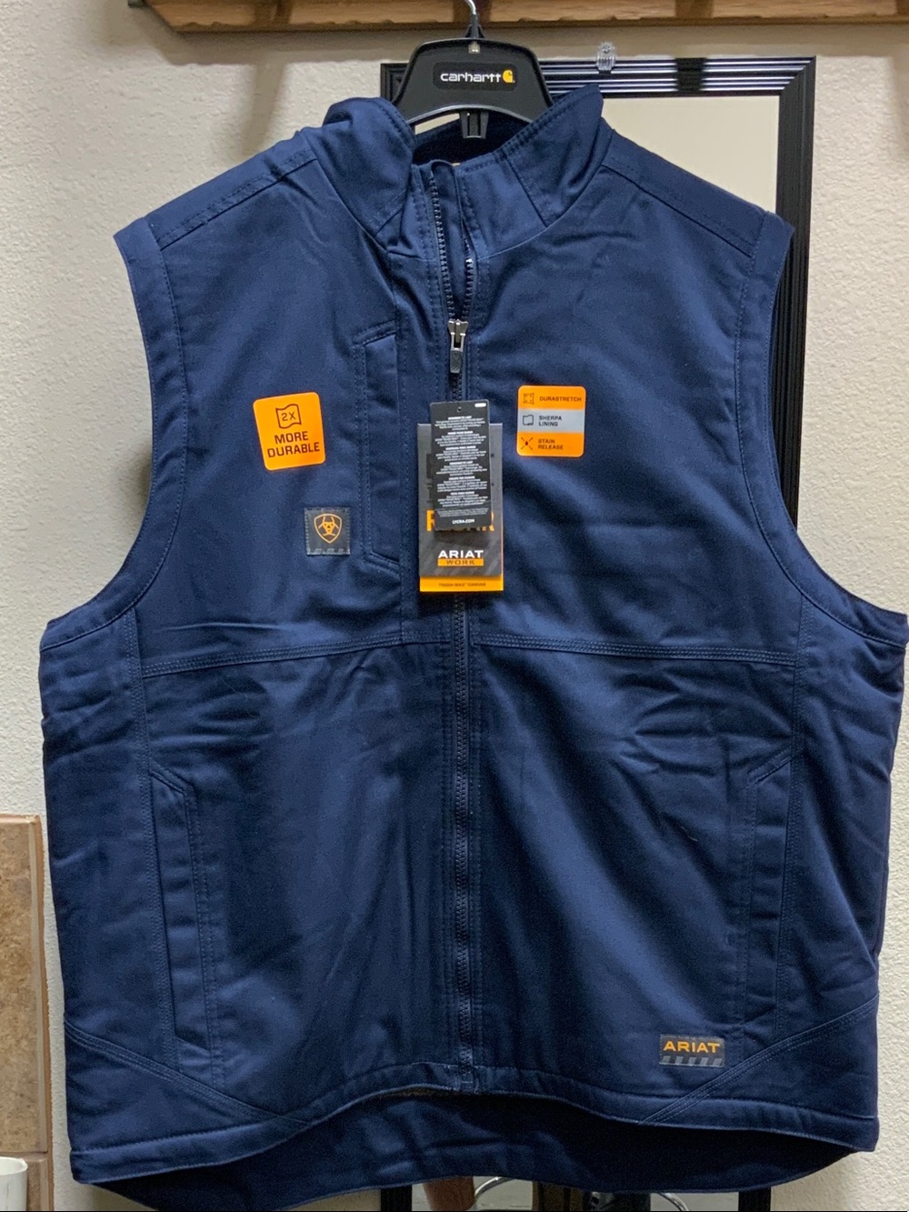 Ariat Dark Blue Duracanvas Vest with Front Zip